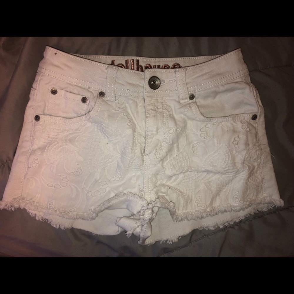 White Jean Shorts